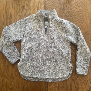 Cozy Gray Sherpa Kids Jacket‎ Pullover